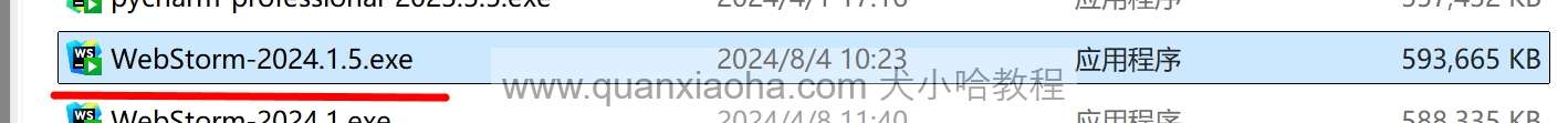 双击 Webstorm  2024.3.1.1 安装包